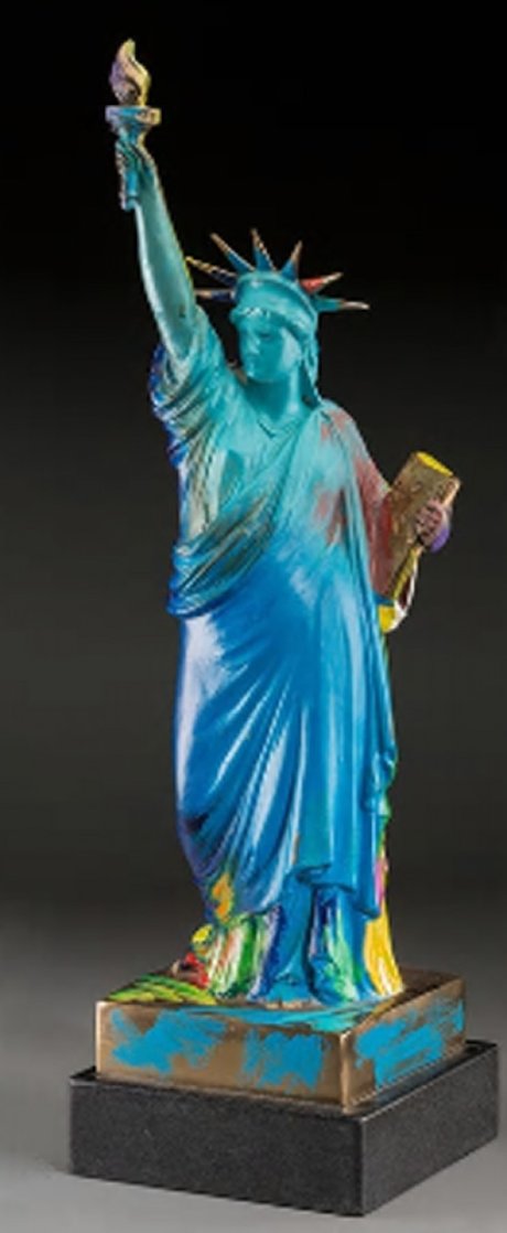 Statue of Liberty Bronze Sculpture 1990 22in Sculpture by Peter Max Statue of Liberty Bronze Sculpture 1990 22in Sculpture by Peter Max