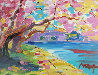 Cherry Blossom  2014 25x29 Original Painting by Peter Max - 0