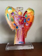 Angel with Heart Acrylic Scupture Unique 2015 25 in Sculpture by Peter Max - 1 Angel with Heart Acrylic Scupture Unique 2015 25 in Sculpture by Peter Max - 1