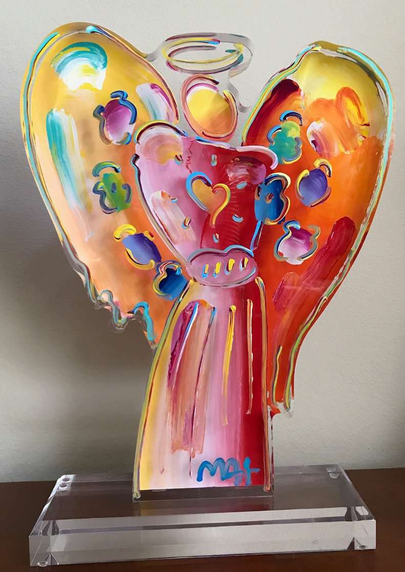 Angel with Heart Acrylic Scupture Unique 2015 25 in Sculpture by Peter Max Angel with Heart Acrylic Scupture Unique 2015 25 in Sculpture by Peter Max