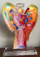 Angel with Heart Acrylic Scupture Unique 2015 25 in Sculpture by Peter Max - 0 Angel with Heart Acrylic Scupture Unique 2015 25 in Sculpture by Peter Max - 0