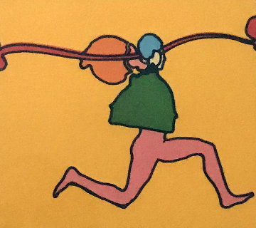 Entering Yellow 1973 Limited Edition Print - Peter Max Entering Yellow 1973 Limited Edition Print - Peter Max
