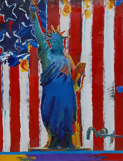 United We Stand Unique 2001 31x37 Works on Paper (not prints) - Peter Max United We Stand Unique 2001 31x37 Works on Paper (not prints) - Peter Max