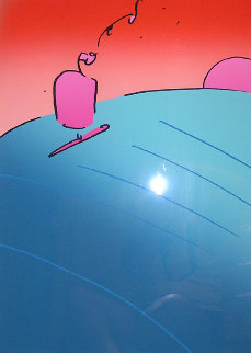 Pink Sailboat 1979 (Vintage) Limited Edition Print - Peter Max Pink Sailboat 1979 (Vintage) Limited Edition Print - Peter Max
