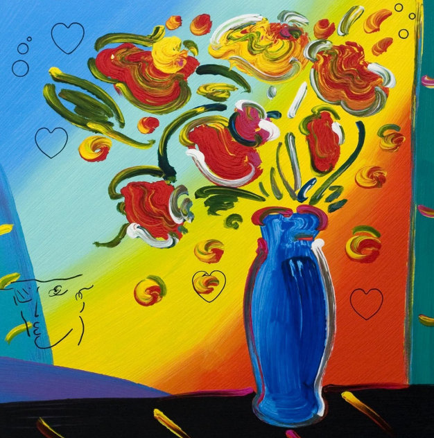 Vase of Flowers 2011 Limited Edition Print by Peter Max