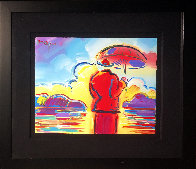 Umbrella Man At Sea / Umbrella Man With Landscape Unique 30x34 2005 Original Painting by Peter Max - 1 Umbrella Man At Sea / Umbrella Man With Landscape Unique 30x34 2005 Original Painting by Peter Max - 1