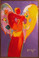 Red Angel With Heart III Unique 2007 48x36 Huge Works on Paper (not prints) by Peter Max - 1 Red Angel With Heart III Unique 2007 48x36 Huge Works on Paper (not prints) by Peter Max - 1