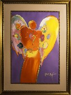 Red Angel With Heart III Unique 2007 48x36 Super Huge Works on Paper (not prints) by Peter Max - 2 Red Angel With Heart III Unique 2007 48x36 Super Huge Works on Paper (not prints) by Peter Max - 2