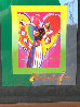 Angel With Heart 10x8 Works on Paper (not prints) by Peter Max - 1