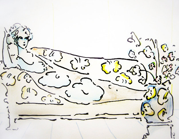 Lady on the Couch 1974 Limited Edition Print by Peter Max Lady on the Couch 1974 Limited Edition Print by Peter Max