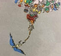 Flying Away From Stuff 1973 Limited Edition Print by Peter Max - 1 Flying Away From Stuff 1973 Limited Edition Print by Peter Max - 1