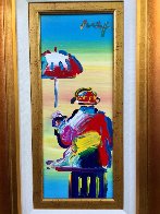 Umbrella Man 2008 25x16 Original Painting by Peter Max - 2 Umbrella Man 2008 25x16 Original Painting by Peter Max - 2