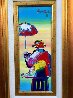 Umbrella Man 2008 25x16 Original Painting by Peter Max - 1