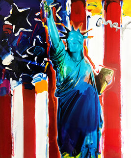 United We Stand II Unique 2005 24x18 Works on Paper (not prints) - Peter Max United We Stand II Unique 2005 24x18 Works on Paper (not prints) - Peter Max