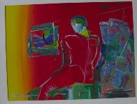 Degas Man 36x48 Super Huge Original Painting by Peter Max - 1 Degas Man 36x48 Super Huge Original Painting by Peter Max - 1