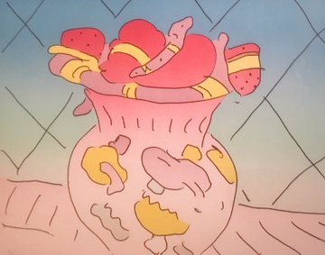 Red Vase 1982 Limited Edition Print - Peter Max