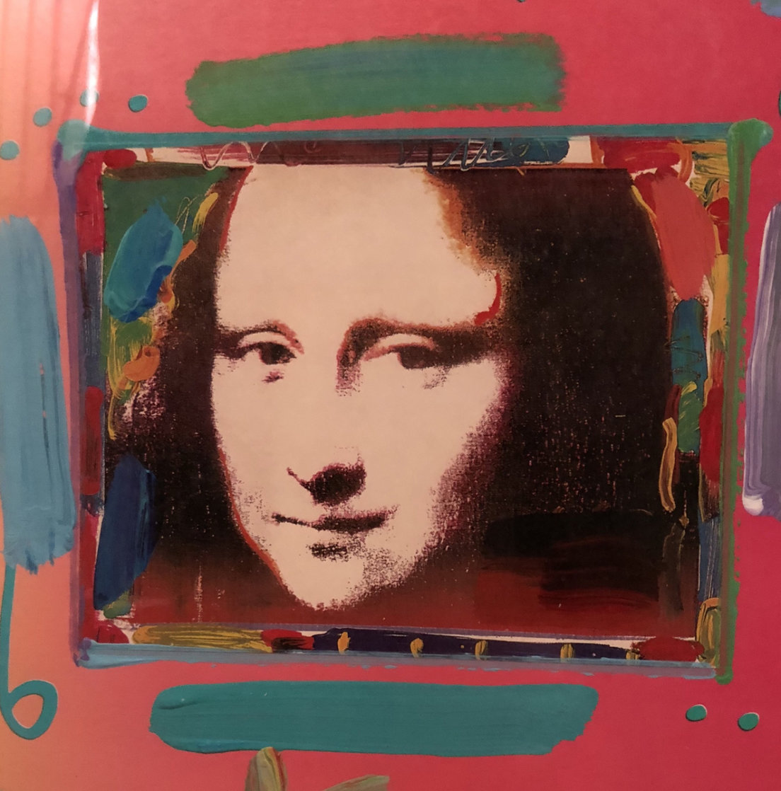 Mona Lisa Collage 2  Unique 20x18 Works on Paper (not prints) by Peter Max