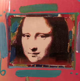 Mona Lisa Collage 2 Unique 20x18 Works on Paper (not prints) - Peter Max Mona Lisa Collage 2 Unique 20x18 Works on Paper (not prints) - Peter Max