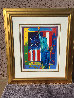 Patriotic Series Liberty And Flag Unique 2006 19x15 Works on Paper (not prints) by Peter Max - 1
