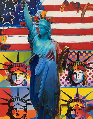 Patriotic Series Full Liberty Unique  2006 19x15 Works on Paper (not prints) - Peter Max