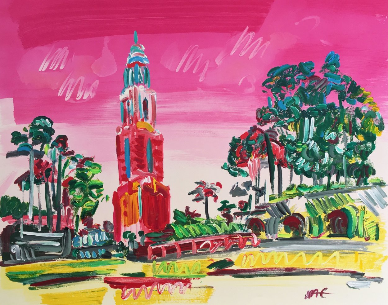 Balboa Park Unique Works on Paper (not prints) by Peter Max Balboa Park Unique Works on Paper (not prints) by Peter Max