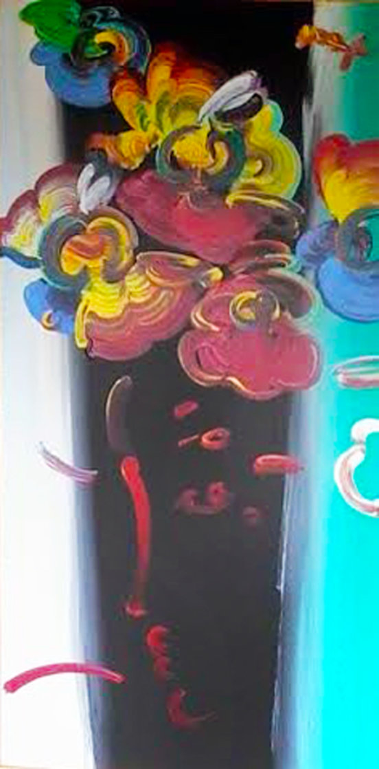 Roseville Series: Lady in a Hat    2002 65x40 Huge  Original Painting by Peter Max