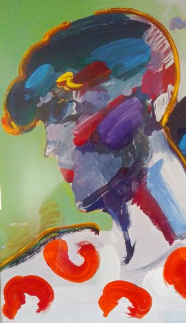 Palm Beach Lady Unique 2006 50x38 - Huge Works on Paper (not prints) - Peter Max
