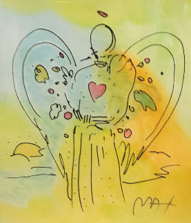 Angel Unique 2000 30x25 Works on Paper (not prints) - Peter Max