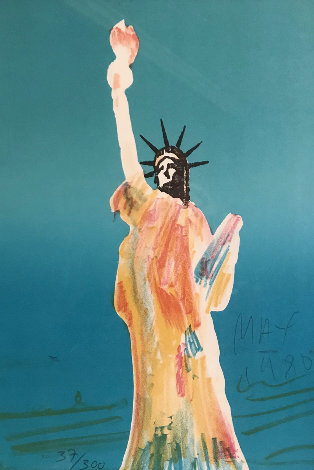 Statue of Liberty (Blue) 1980 Limited Edition Print - Peter Max