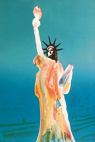 Statue of Liberty (Blue) 1980 Limited Edition Print - Peter Max