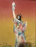 Statue of Liberty (Dark Orange And Dark Yellow) 1980 Limited Edition Print by Peter Max - 1