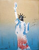 Statue of Liberty (Yellow/Light Blue) 1980 Limited Edition Print by Peter Max - 0