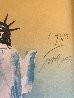 Statue of Liberty (Yellow And Light Blue)  1980 Limited Edition Print by Peter Max - 3