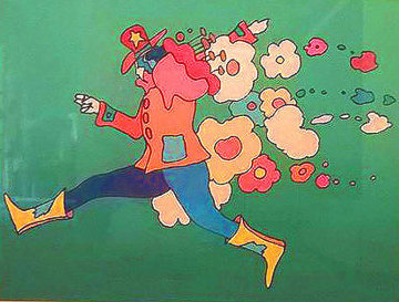Flower Jumper 1978 Limited Edition Print - Peter Max Flower Jumper 1978 Limited Edition Print - Peter Max