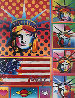 Five Liberties Unique 2006 28x23 Works on Paper (not prints) by Peter Max - 0 Five Liberties Unique 2006 28x23 Works on Paper (not prints) by Peter Max - 0