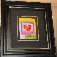 Heart on Blends Unique 2006 23x25 Works on Paper (not prints) by Peter Max - 1