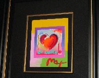 Heart on Blends Unique 2006 23x25 Works on Paper (not prints) by Peter Max - 2 Heart on Blends Unique 2006 23x25 Works on Paper (not prints) by Peter Max - 2