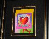 Heart on Blends Unique 2006 23x25 Works on Paper (not prints) by Peter Max - 2