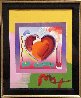 Heart on Blends Unique 2006 23x25 Works on Paper (not prints) by Peter Max - 3