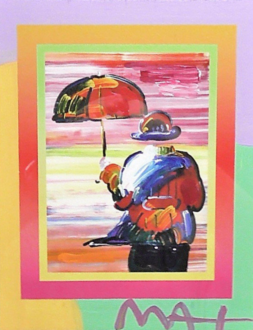 Umbrella Man on Blends Iconic Suite 2005 26x24 Works on Paper (not prints) by Peter Max Umbrella Man on Blends Iconic Suite 2005 26x24 Works on Paper (not prints) by Peter Max