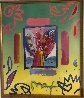 Angel With Heart Collage 1998 23x21 Works on Paper (not prints) by Peter Max - 1