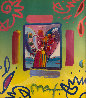 Angel With Heart Collage 1998 23x21 Works on Paper (not prints) by Peter Max - 0