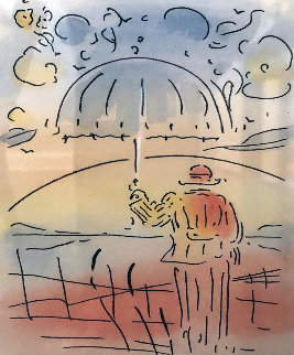 Umbrella Man 2015 Remarque Limited Edition Print - Peter Max Umbrella Man 2015 Remarque Limited Edition Print - Peter Max