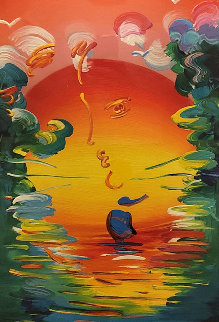 Better World Unique 2015 36x22 Works on Paper (not prints) - Peter Max Better World Unique 2015 36x22 Works on Paper (not prints) - Peter Max
