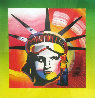 Liberty Head II on Blends: Americana Suite Unique 2006 26x24 Works on Paper (not prints) by Peter Max - 0