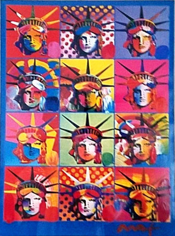 Liberty And Justice For All 2001 24x18 Works on Paper (not prints) - Peter Max