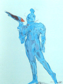 Circus Performer With Bird 1976 Limited Edition Print - Peter Max Circus Performer With Bird 1976 Limited Edition Print - Peter Max