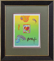 Heart Unique 22x20 Works on Paper (not prints) by Peter Max - 1 Heart Unique 22x20 Works on Paper (not prints) by Peter Max - 1