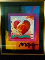 Heart on Blends Unique 2006 23x21 Original Painting by Peter Max - 2 Heart on Blends Unique 2006 23x21 Original Painting by Peter Max - 2