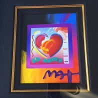 Heart on Blends Unique 2006 23x21 Original Painting by Peter Max - 1 Heart on Blends Unique 2006 23x21 Original Painting by Peter Max - 1